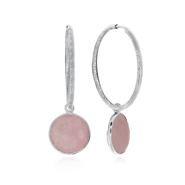 Серьги из серебра с халцедонами