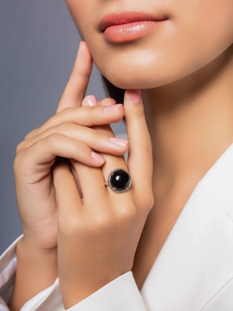 Купить кольцо из серебра с агатом в интернет-магазине KRASNOE