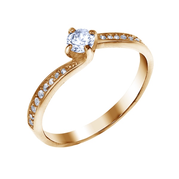 Купить кольцо из серебра с фианитами в интернет-магазине KRASNOE