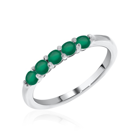 Кольцо из серебра с агатами со скидкой