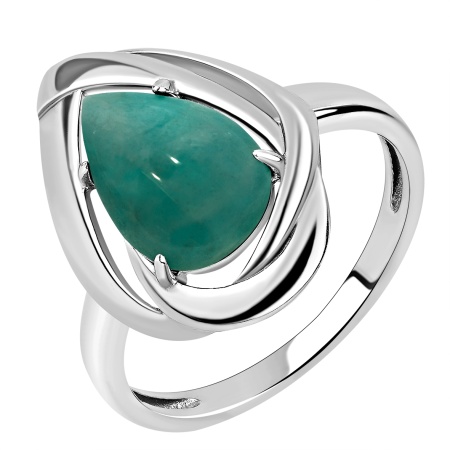 Купить кольцо из серебра с амазонитом в интернет-магазине KRASNOE