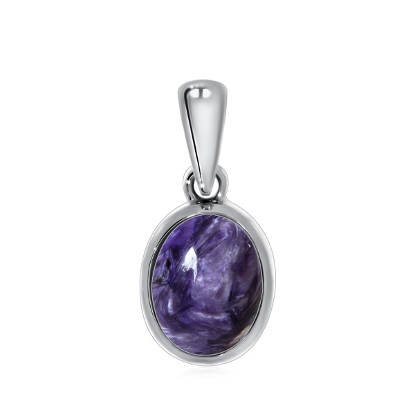 Купить подвеска из серебра с чароитом