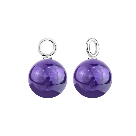 Купить подвески на серьги из серебра с аметист