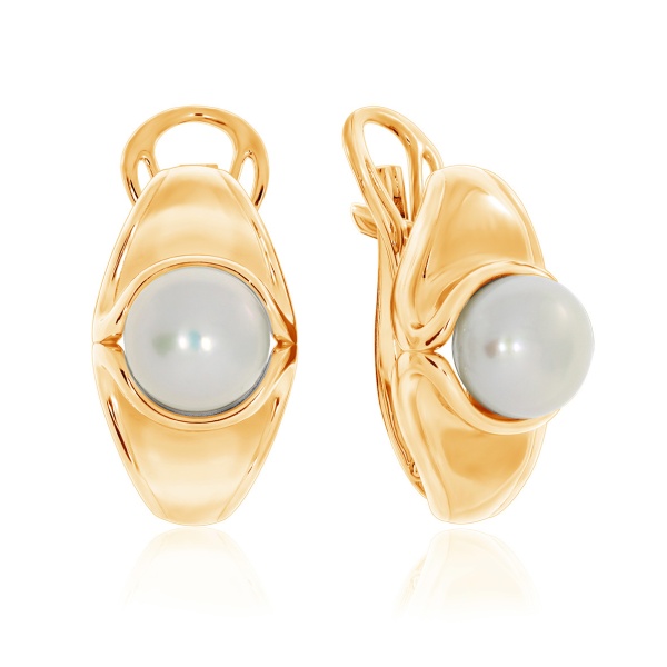 Серьги из серебра с жемчугами со скидкой