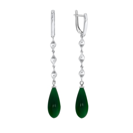 Серьги из серебра с агатами 2340391515-60 от KRASNOE, металл Серебро, вставка Агат