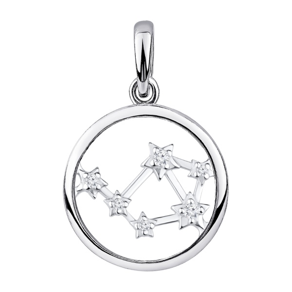 Купить подвеска из серебра с фианитами
