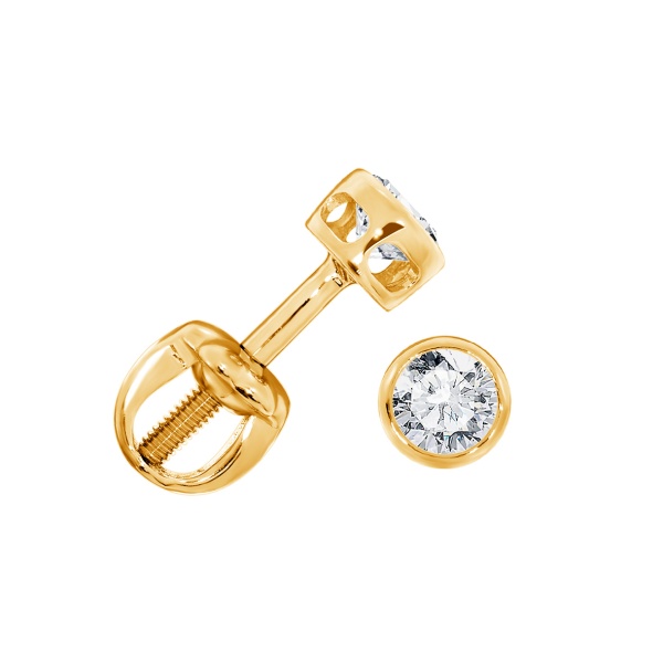 Пусеты из серебра с фианитами Пусеты из серебра с фианитами