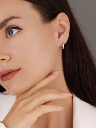 Серьги из серебра без вставок