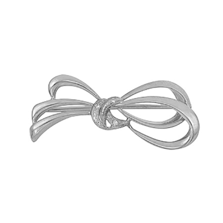 Брошь из серебра с фианитами