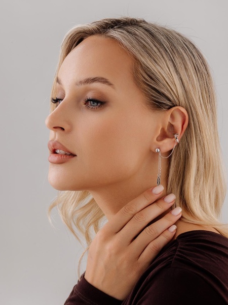 Серьги из серебра без вставок в ювелирном интернет-магазине