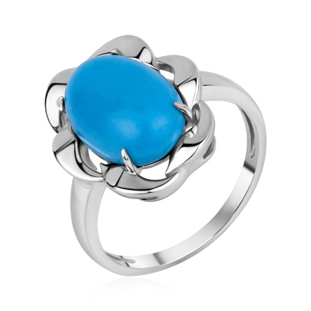 Купить кольцо из серебра с бирюзой в интернет-магазине KRASNOE