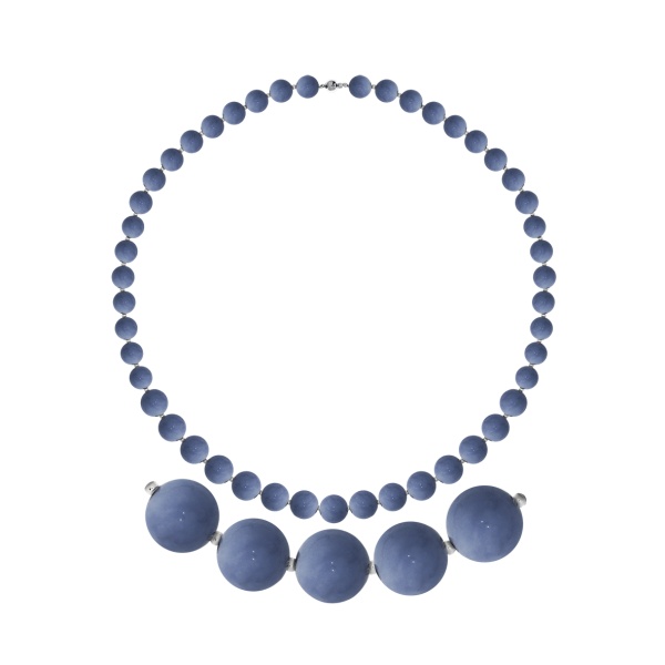 Бусы из серебра с ангелитами 8340906072-50