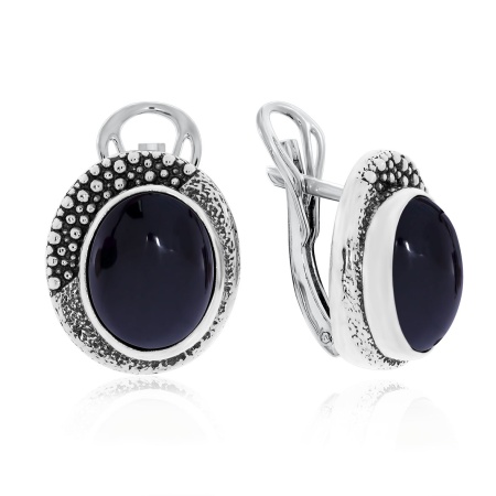 Серьги из серебра с агатами 2310392399-20 от KRASNOE, металл Серебро, вставка Агат