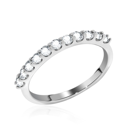 Купить кольцо из серебра с фианитами в интернет-магазине KRASNOE