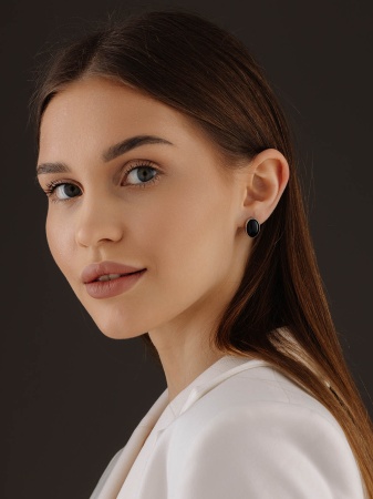 Серьги из серебра с агатами