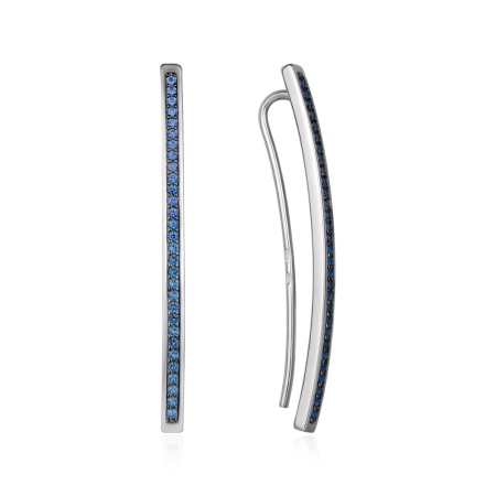 Серьги из серебра с ситаллами