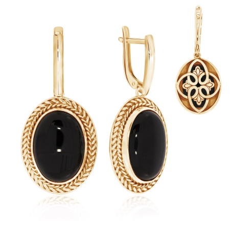 Серьги из серебра с агатами со скидкой