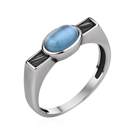 Купить кольцо из серебра с кошачим глазом в интернет-магазине KRASNOE