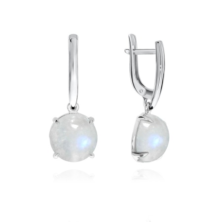 Серьги из серебра с лунным каменем 2340932311 от KRASNOE, металл Серебро, вставка Лунный камень