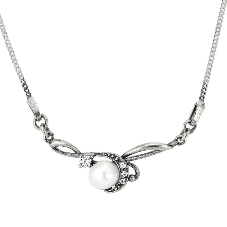 Колье из серебра с жемчугом 4336354-2