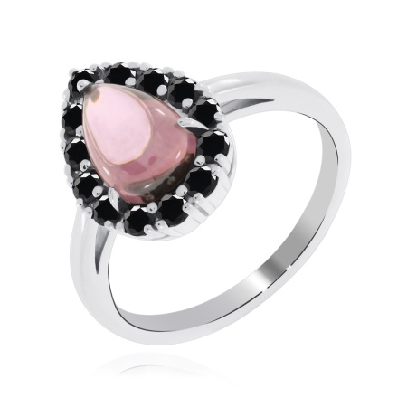 Купить кольцо из серебра с фианитом и ситаллами в интернет-магазине KRASNOE