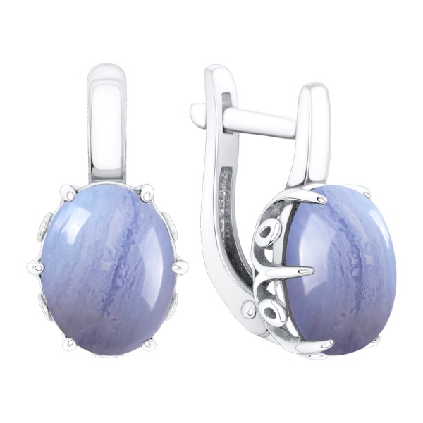 2340395771-9 Серьги (Ag 925) 2340395771-9 от KRASNOE, металл Серебро, вставка Агат