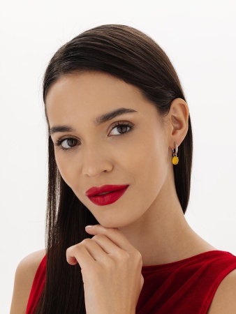 Серьги из серебра с агатами 2340390901-50 от KRASNOE, металл Серебро, вставка Агат