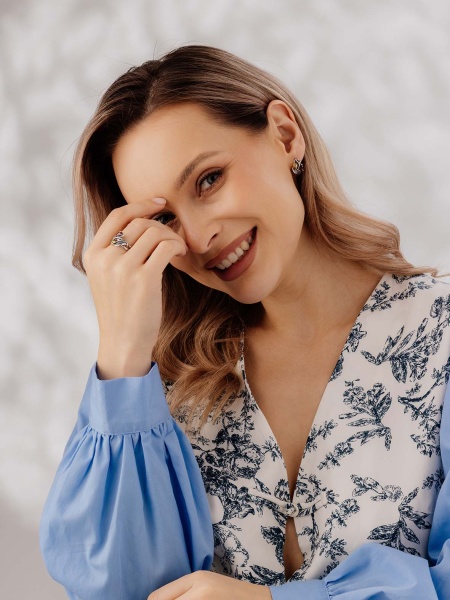 Серьги из серебра с гранатами