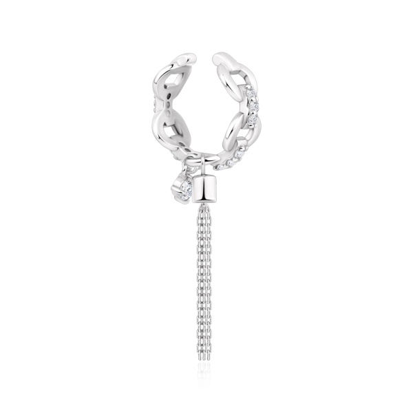Серьги из серебра с фианитами