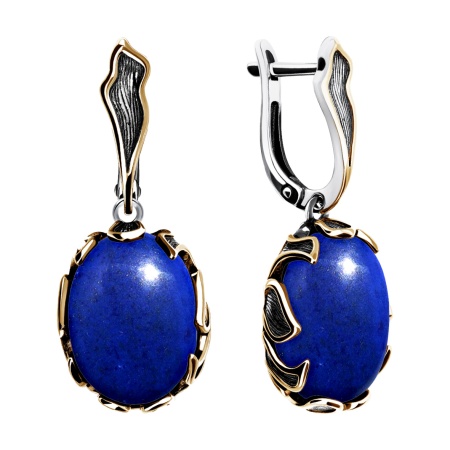 Серьги из серебра с лазуритами