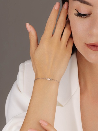 Купить браслет из серебра с фианитами