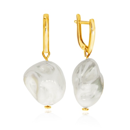 Серьги из серебра с жемчугом 2318241302-1 от KRASNOE, металл Серебро, вставка Жемчуг Имитация