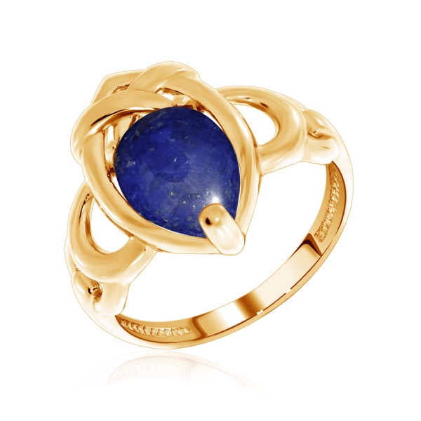 Кольцо из серебра с лазуритом со скидкой