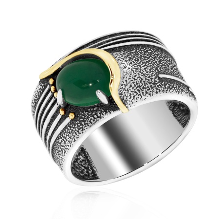 Купить кольцо из серебра с агатом в интернет-магазине KRASNOE