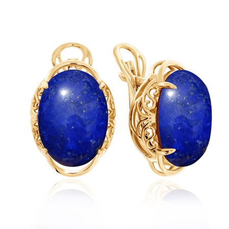 Серьги из серебра с лазуритами 2320470968 от KRASNOE, металл Серебро, вставка Лазурит