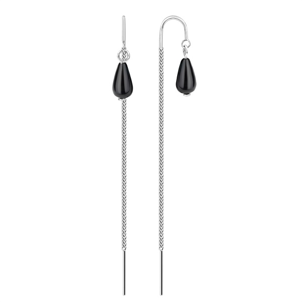 Серьги из серебра с агатами 2340391641-6-20 от KRASNOE, металл Серебро, вставка Агат