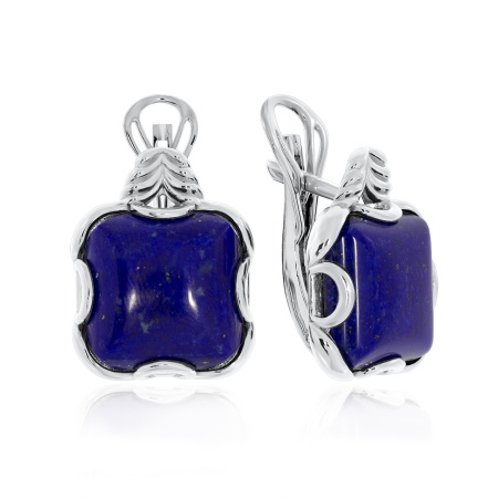 Серьги из серебра с лазуритами 2340470976 от KRASNOE, металл Серебро, вставка Лазурит