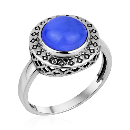 Купить кольцо из серебра с кошачим глазом в интернет-магазине KRASNOE