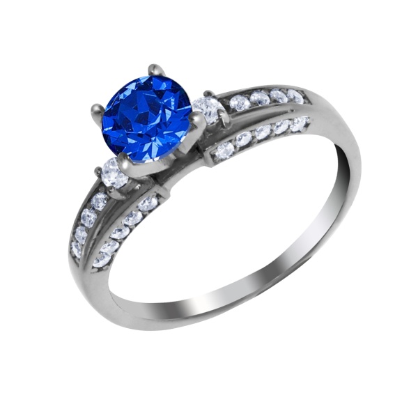 Купить кольцо из серебра с фианитами в интернет-магазине KRASNOE