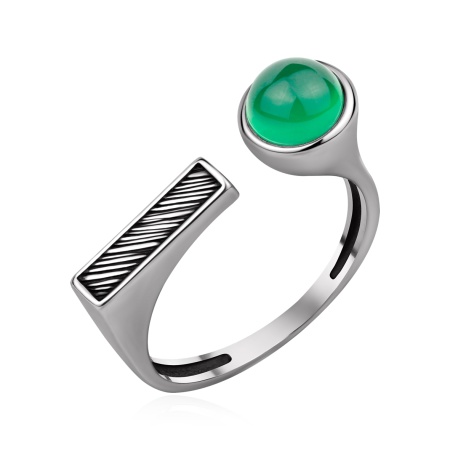 Купить кольцо из серебра с агатом в интернет-магазине KRASNOE