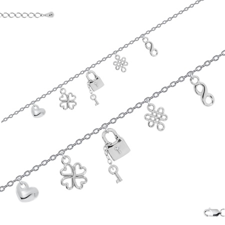 Купить браслет из серебра с фианитом