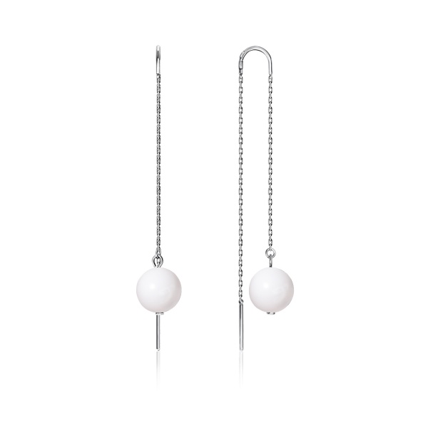 Серьги из серебра с агатами 2340390710-9-10 от KRASNOE, металл Серебро, вставка Агат