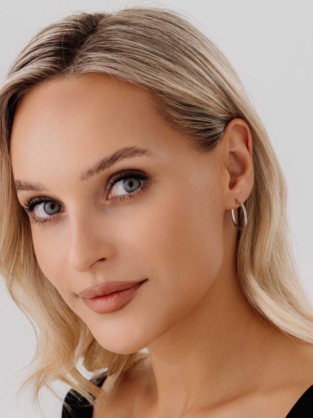 Серьги из серебра без вставок со скидкой