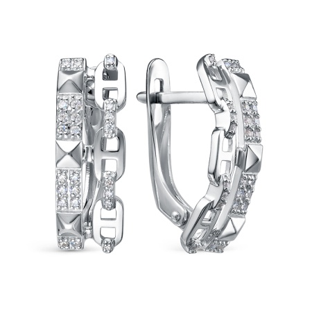 Серьги из серебра с1205435 от KRASNOE, металл Серебро, вставка Фианит