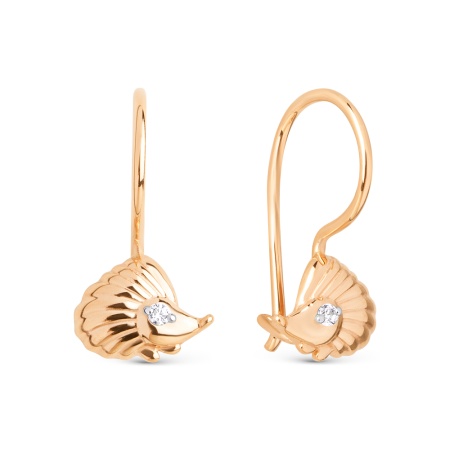 Серьги из золота с фианитом 022432-1102 от KRASNOE, металл Золото, вставка Фианит