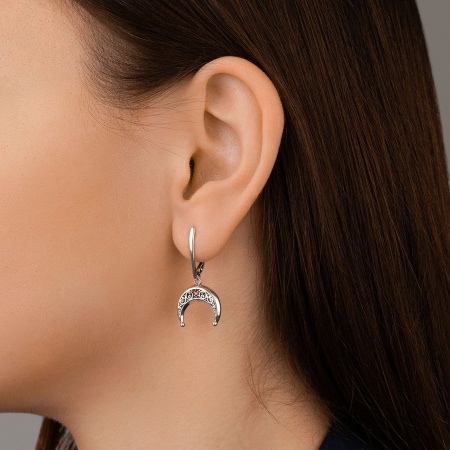 Серьги из серебра с фианитами 2310201824-31 от KRASNOE, металл Серебро, вставка Фианит