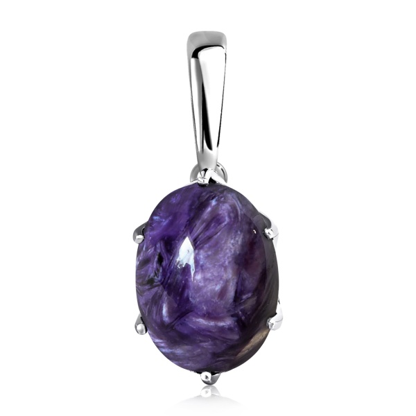 Купить подвеска из серебра с чароитом