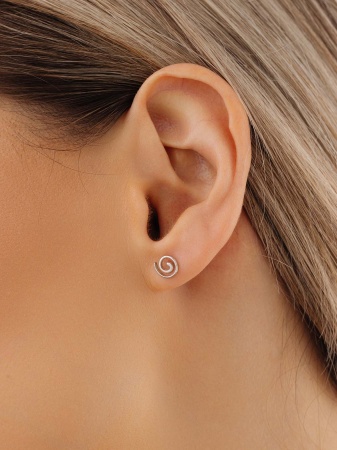 Пусеты из серебра без вставок 2340402139 от KRASNOE, металл Серебро, вставка Без вставок