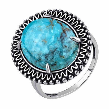 Купить кольцо из серебра с бирюзой в интернет-магазине KRASNOE