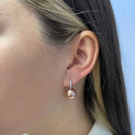 Серьги из серебра с жемчугом